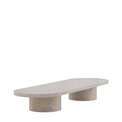 New Venture Home NARVIK Table basse ovale effet marbre 190x60cm