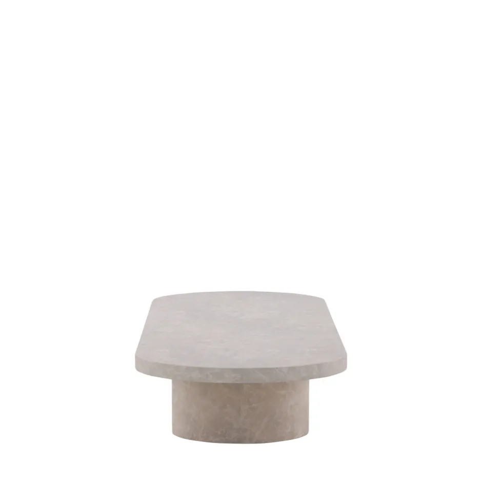 New Venture Home NARVIK Table basse ovale effet marbre 190x60cm
