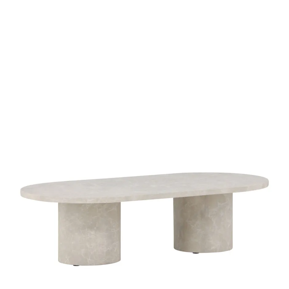 Clearance Venture Home NARVIK Table basse ovale effet marbre 120x60cm
