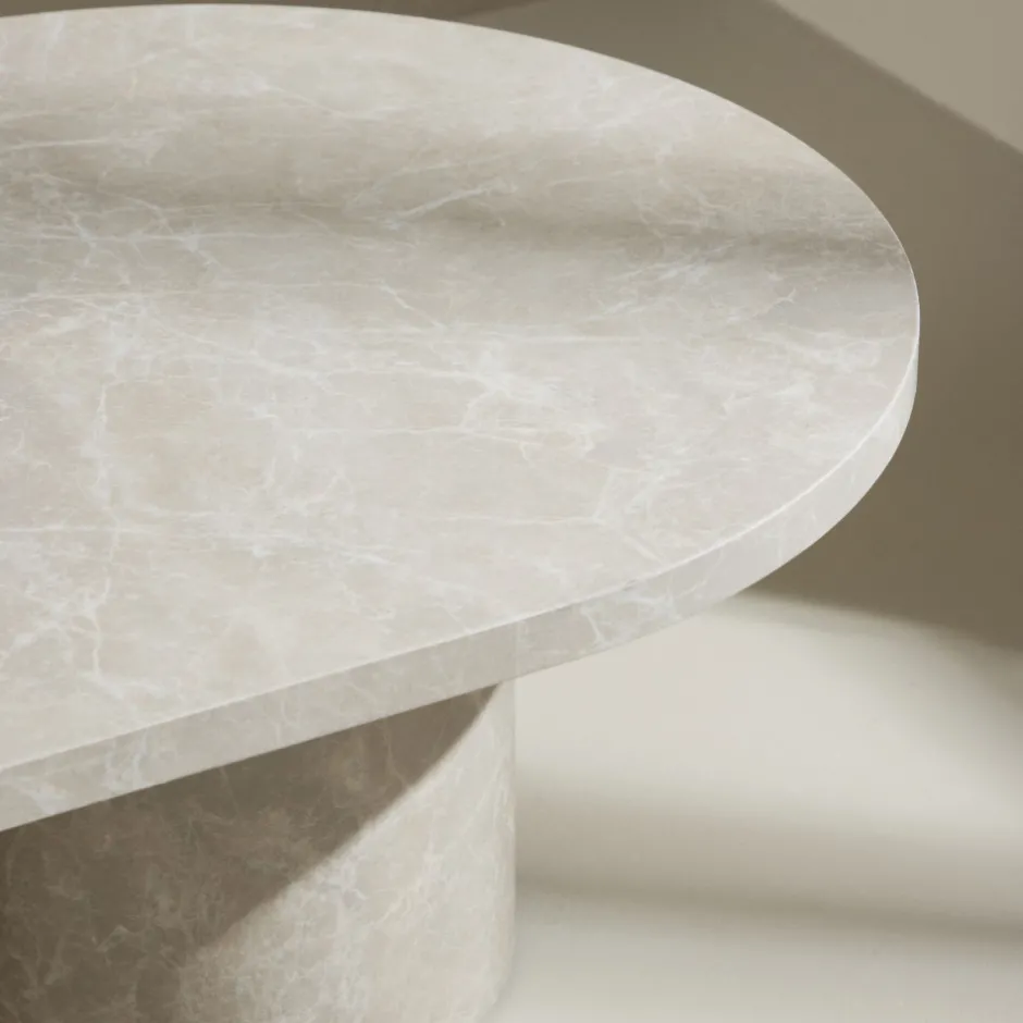 Clearance Venture Home NARVIK Table basse ovale effet marbre 120x60cm
