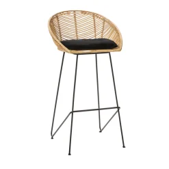 Hot Drawer NAULU Tabouret de bar en rotin 76cm