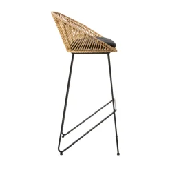 Hot Drawer NAULU Tabouret de bar en rotin 76cm