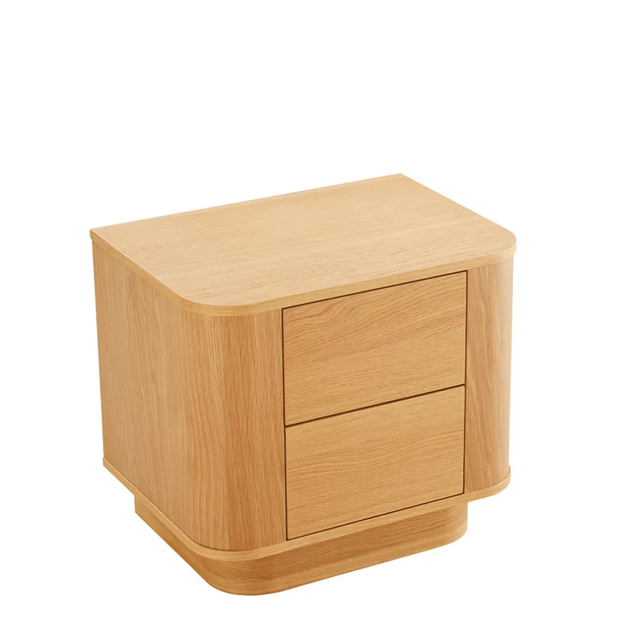 New Drawer NAVAN Table de chevet 2 tiroirs en bois