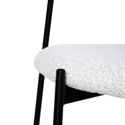 Discount Drawer NELLY Lot de 2 chaises en tissu bouclette et métal