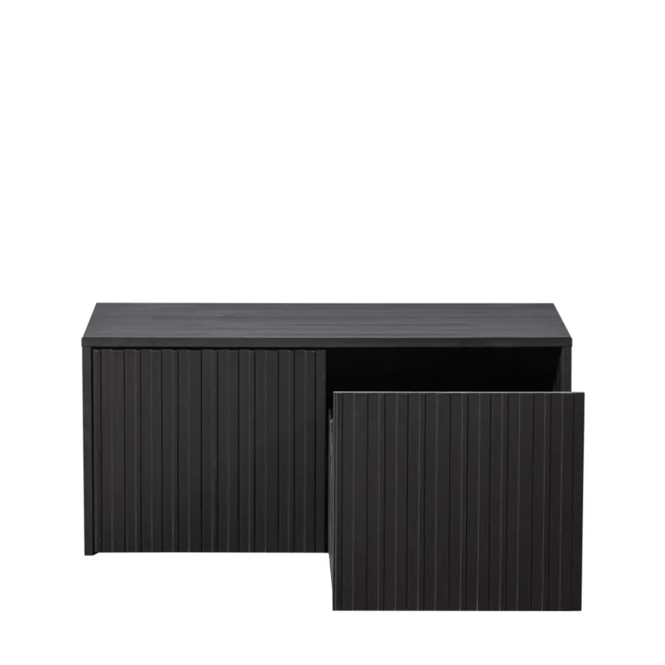 New Woood NEW GRAVURE Banc d'entrée avec rangement en bois L88cm