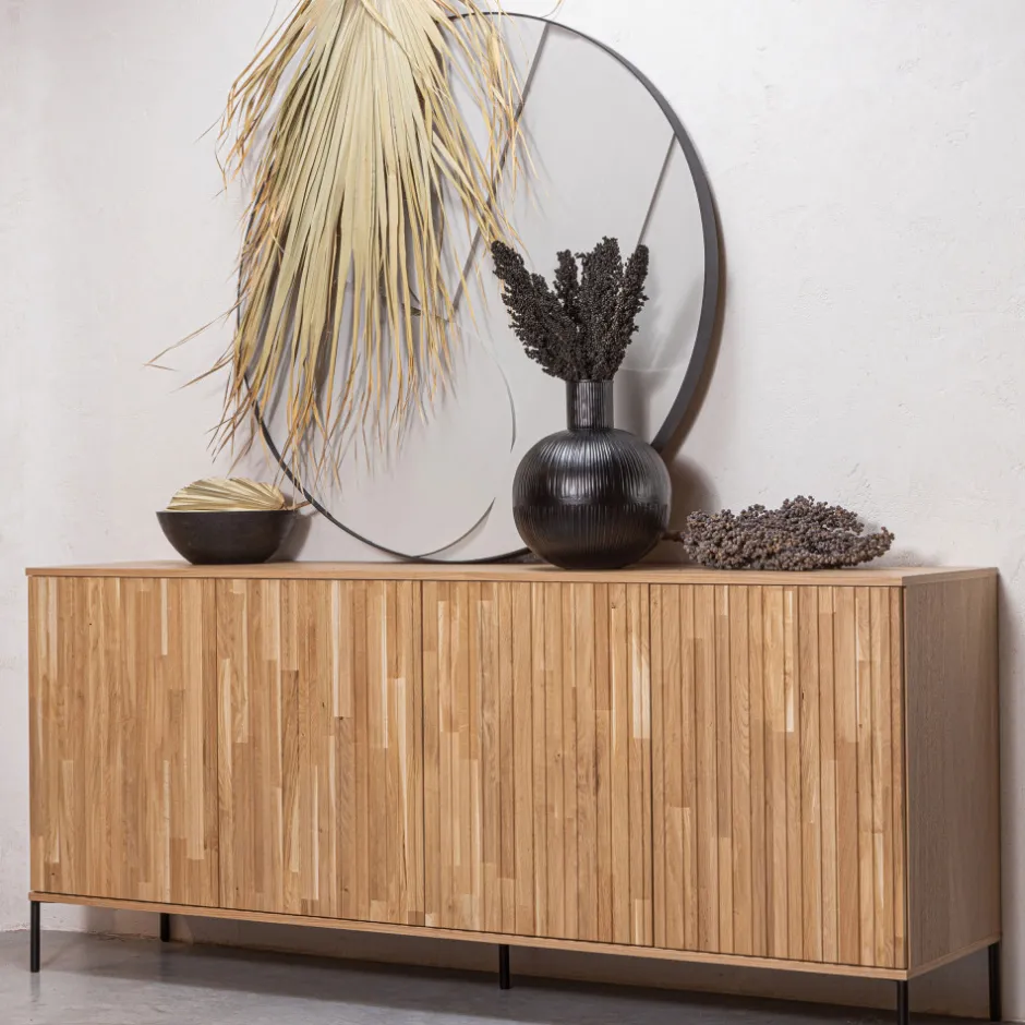 Online Woood NEW GRAVURE Buffet 4 portes en bois L200cm