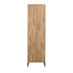 Clearance Woood NEW GRAVURE Colonne de rangement en bois 2 portes 1 tiroir H210cm