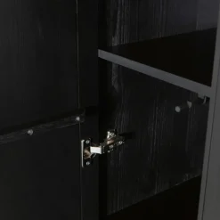Clearance Woood NEW GRAVURE Colonne de rangement en bois 2 portes 1 tiroir H210cm