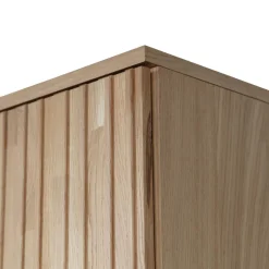 Clearance Woood NEW GRAVURE Colonne de rangement en bois 2 portes 1 tiroir H210cm