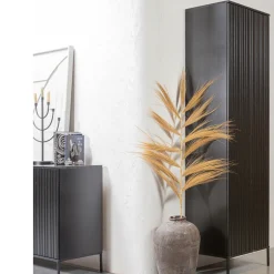 Clearance Woood NEW GRAVURE Colonne de rangement en bois 2 portes 1 tiroir H210cm