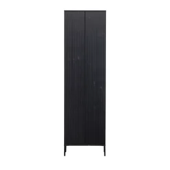 Clearance Woood NEW GRAVURE Colonne de rangement en bois 2 portes 1 tiroir H210cm