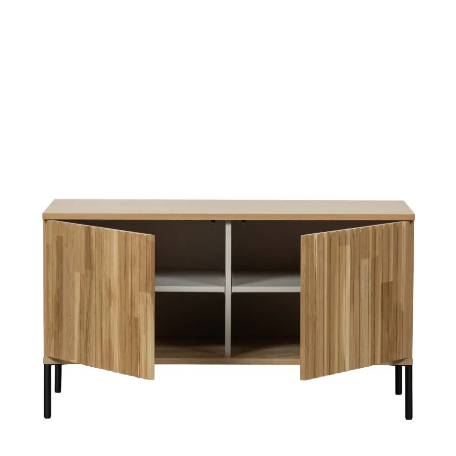 Woood NEW GRAVURE Meuble TV 2 portes en bois L100cm