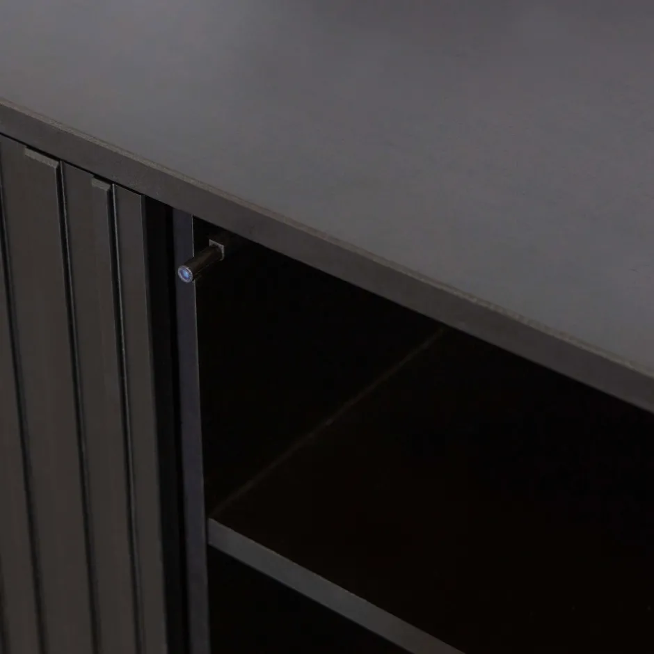 Woood NEW GRAVURE Meuble TV 2 portes en bois L100cm