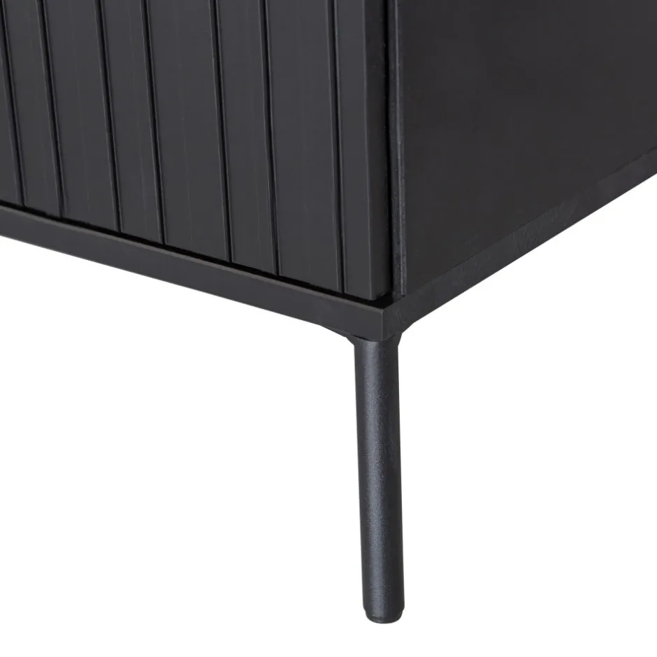 Woood NEW GRAVURE Meuble TV 2 portes en bois L100cm