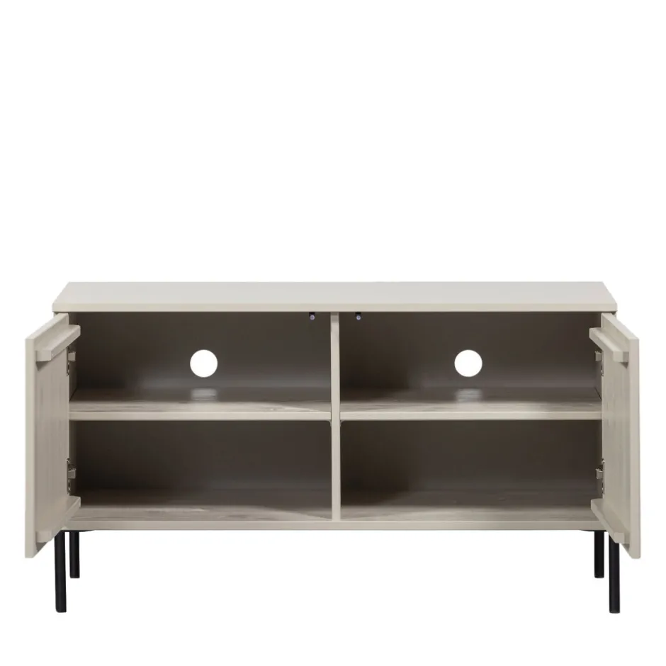 Woood NEW GRAVURE Meuble TV 2 portes en bois L100cm