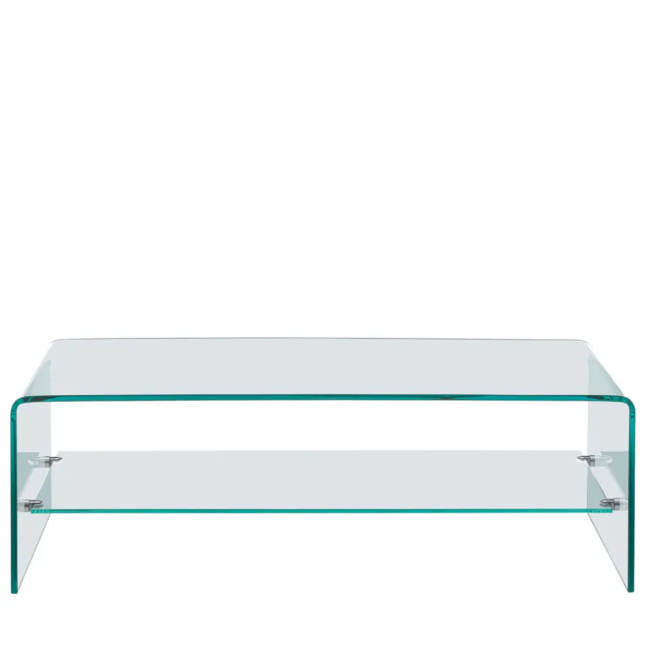 Clearance Drawer NIDO Table basse double plateau en verre L110cm