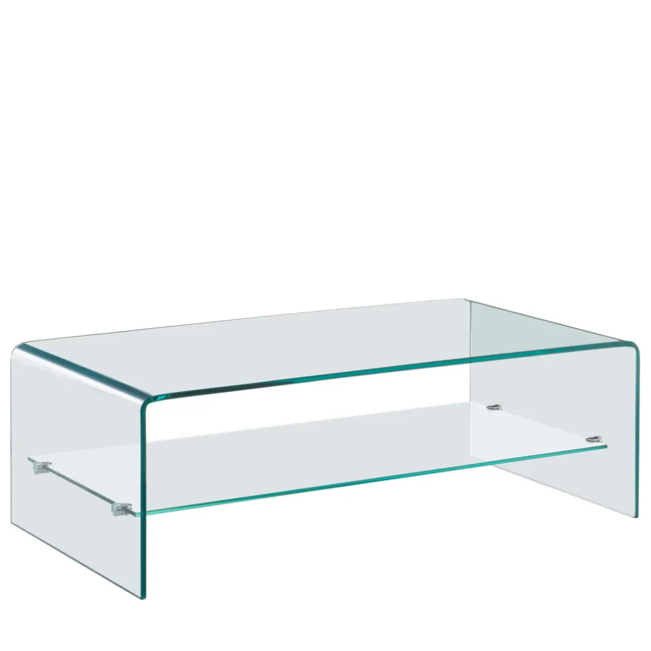Clearance Drawer NIDO Table basse double plateau en verre L110cm
