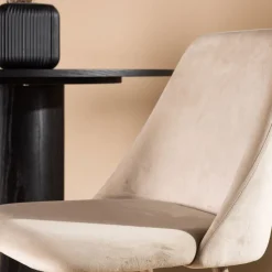 Outlet Venture Home NIGHT Lot de 2 chaises en velours et métal