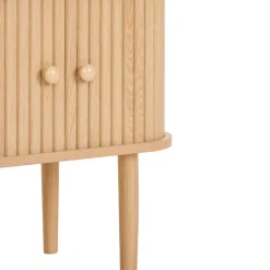 New House Nordic NIKKO Table de chevet 2 portes coulissantes en bois
