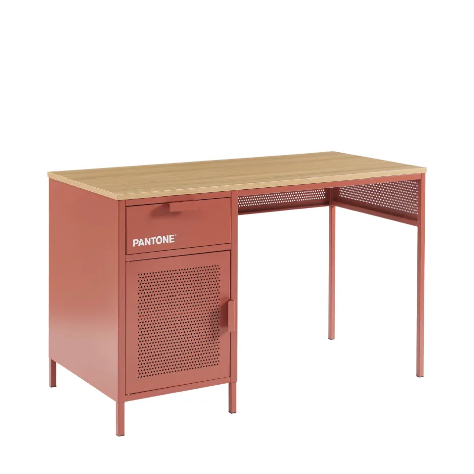 Discount Pantone NINO Bureau 1 porte 1 tiroir en métal L120cm