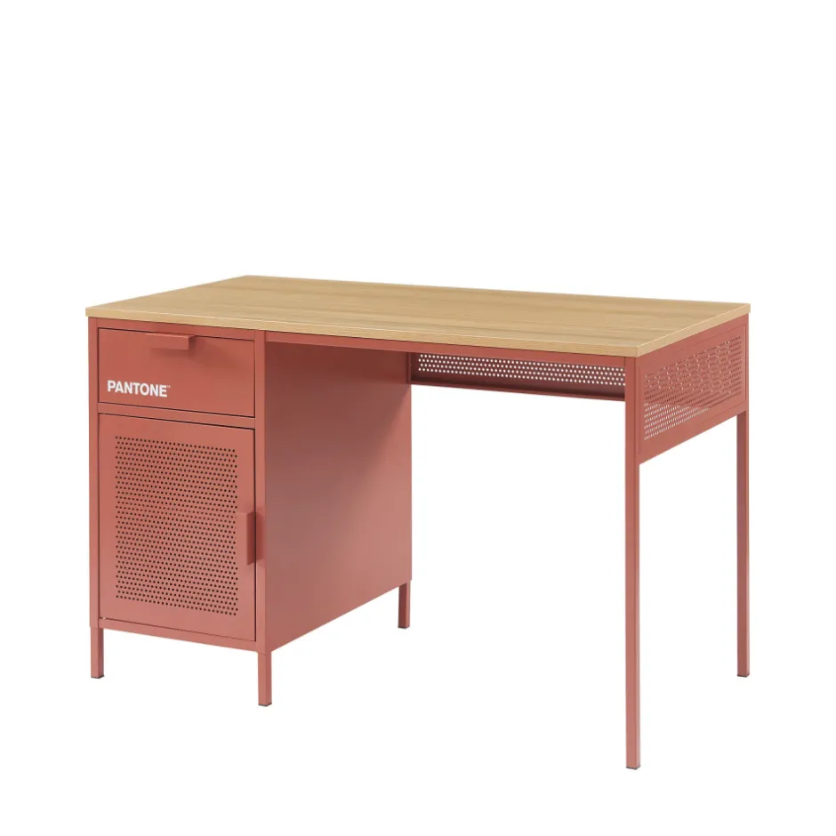 Discount Pantone NINO Bureau 1 porte 1 tiroir en métal L120cm