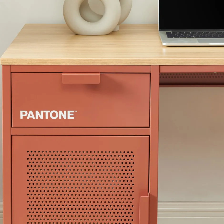 Discount Pantone NINO Bureau 1 porte 1 tiroir en métal L120cm