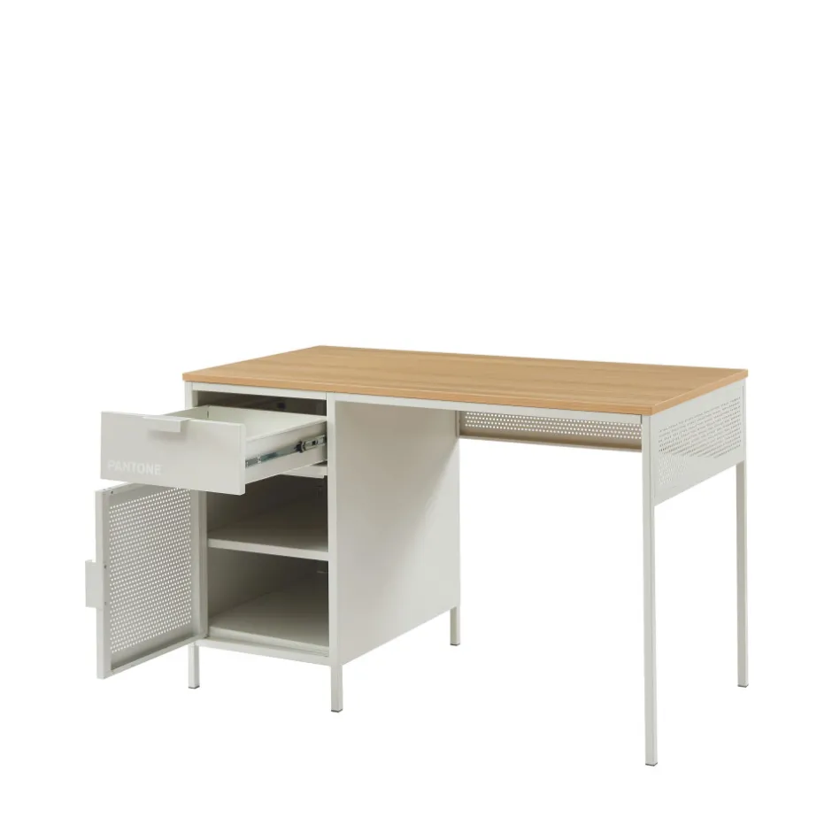Discount Pantone NINO Bureau 1 porte 1 tiroir en métal L120cm