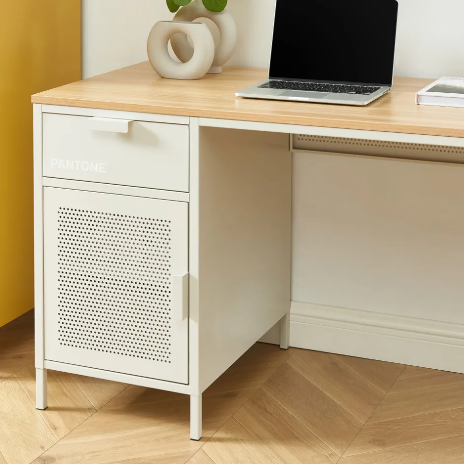Discount Pantone NINO Bureau 1 porte 1 tiroir en métal L120cm