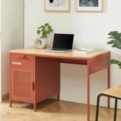Discount Pantone NINO Bureau 1 porte 1 tiroir en métal L120cm