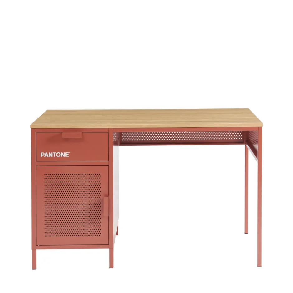 Discount Pantone NINO Bureau 1 porte 1 tiroir en métal L120cm
