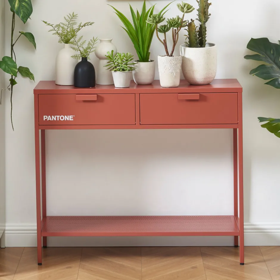 Sale Pantone NINO Console 2 tiroirs en métal L100cm