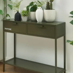 Sale Pantone NINO Console 2 tiroirs en métal L100cm