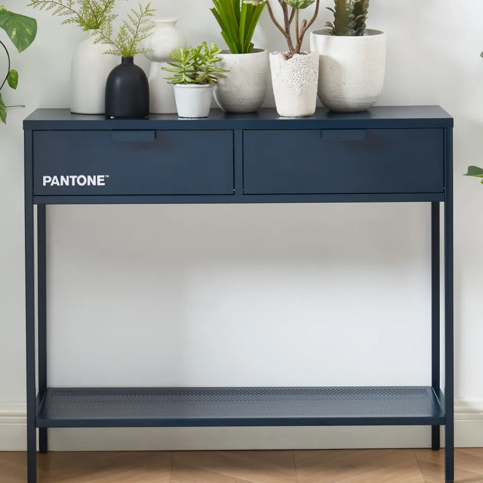 Sale Pantone NINO Console 2 tiroirs en métal L100cm