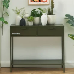 Sale Pantone NINO Console 2 tiroirs en métal L100cm