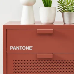 Outlet Pantone NINO Meuble à chaussures 2 portes 1 tiroir en métal L55cm