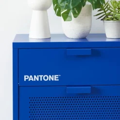 Outlet Pantone NINO Meuble à chaussures 2 portes 1 tiroir en métal L55cm