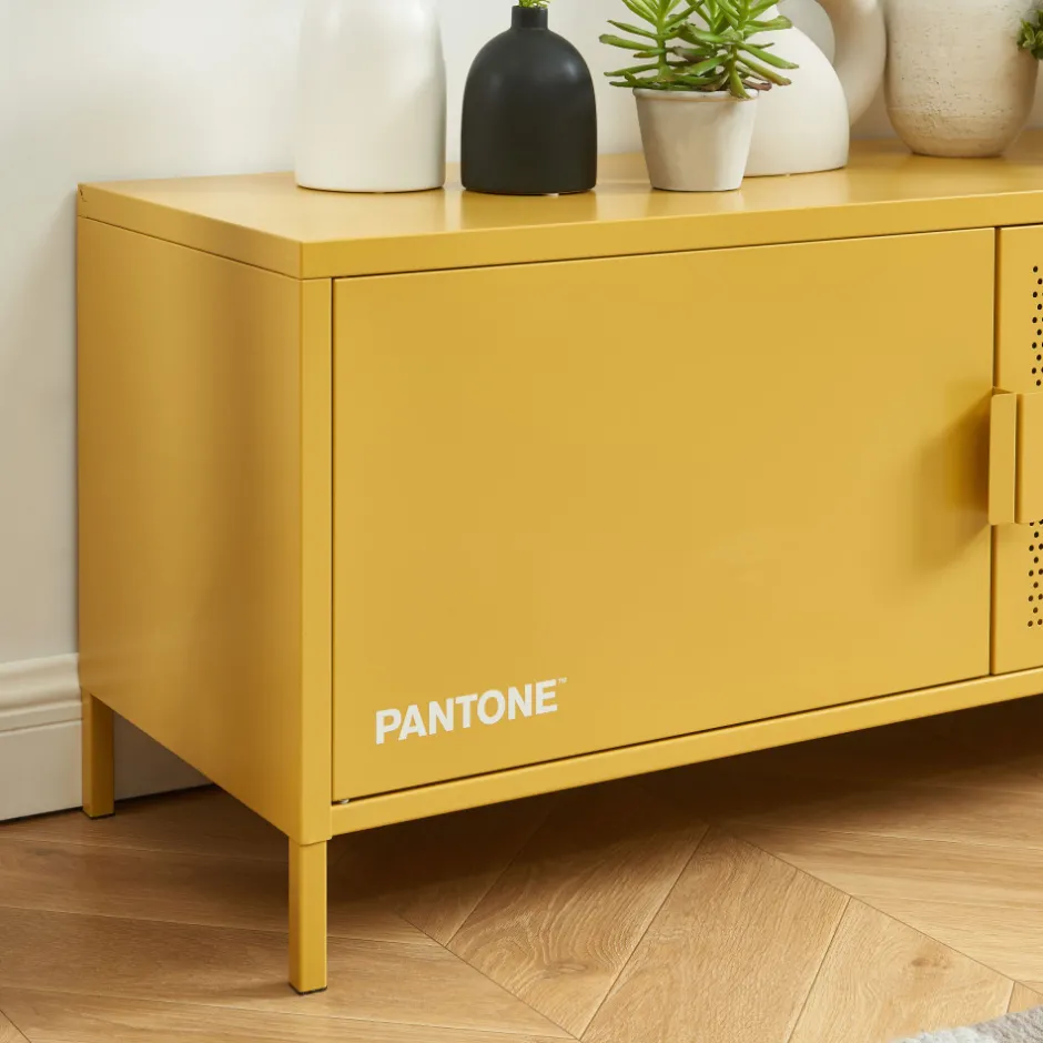 Outlet No name NINO Meuble TV 2 portes en métal PANTONE L120cm