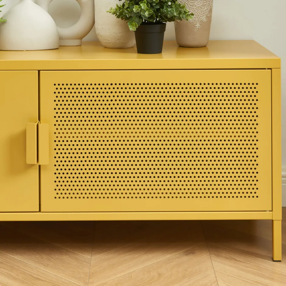 Outlet No name NINO Meuble TV 2 portes en métal PANTONE L120cm