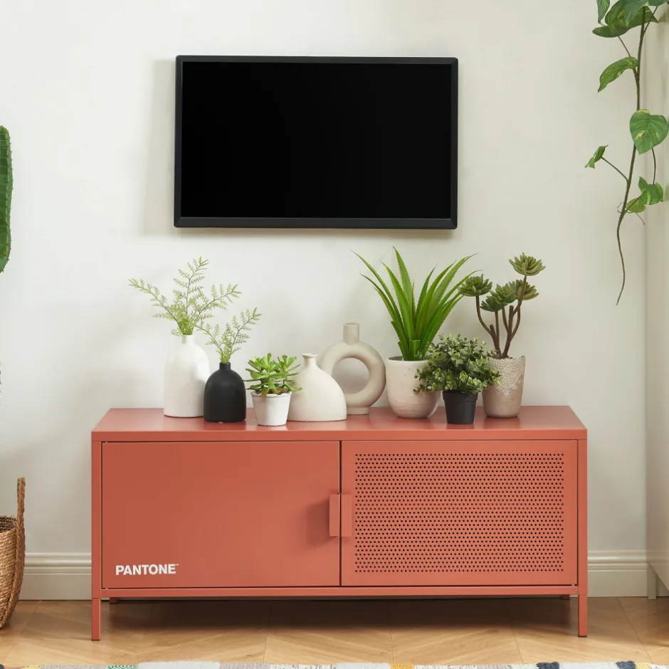 Outlet No name NINO Meuble TV 2 portes en métal PANTONE L120cm