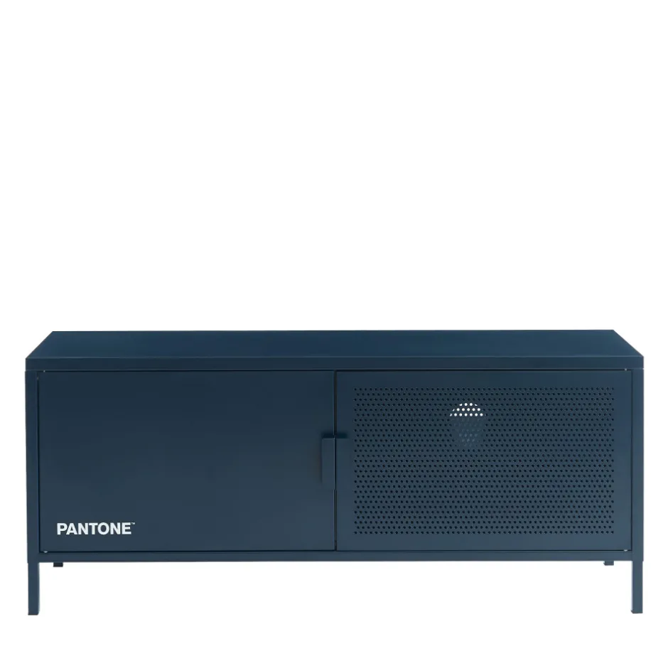 Outlet No name NINO Meuble TV 2 portes en métal PANTONE L120cm