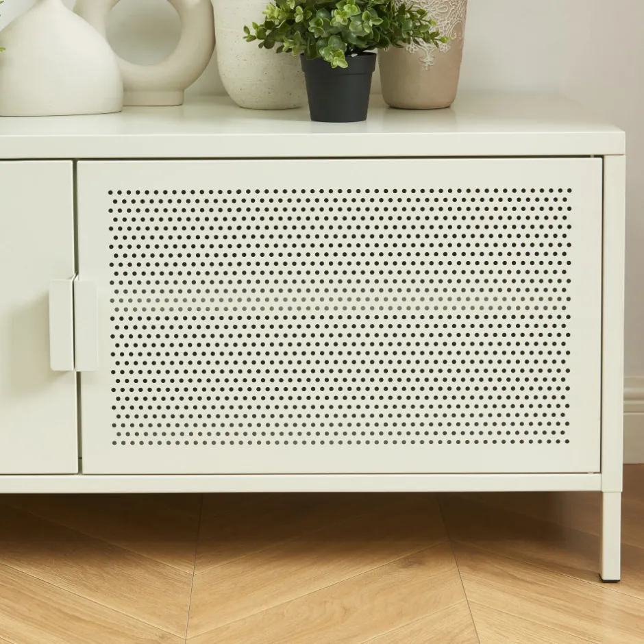 Outlet No name NINO Meuble TV 2 portes en métal PANTONE L120cm