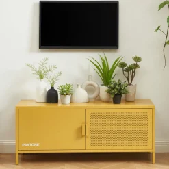 Outlet No name NINO Meuble TV 2 portes en métal PANTONE L120cm