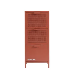 Pantone NINO Petit meuble de rangement 3 tiroirs en métal H105cm