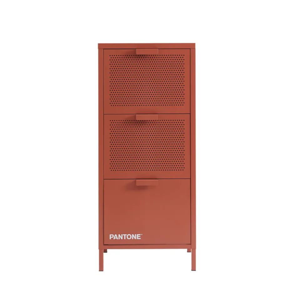 Pantone NINO Petit meuble de rangement 3 tiroirs en métal H105cm