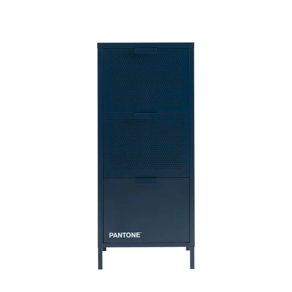Pantone NINO Petit meuble de rangement 3 tiroirs en métal H105cm