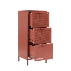 Pantone NINO Petit meuble de rangement 3 tiroirs en métal H105cm