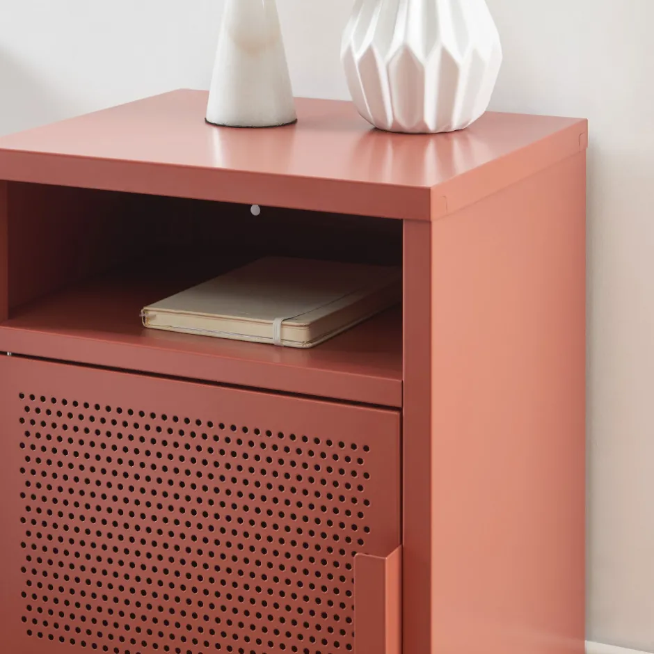 Pantone NINO Table de chevet 1 porte en métal