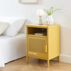 Pantone NINO Table de chevet 1 porte en métal