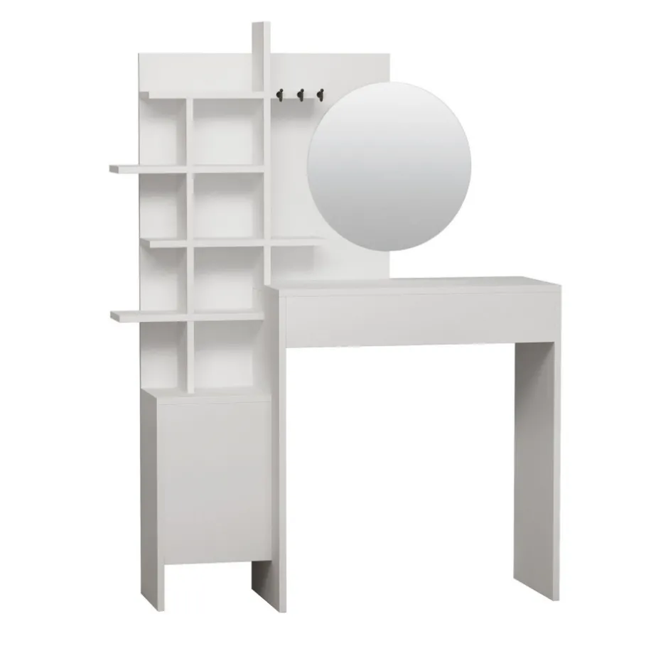 Discount Drawer NIYA Coiffeuse 1 tiroir avec miroir L71,50cm