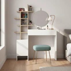 Discount Drawer NIYA Coiffeuse 1 tiroir avec miroir L71,50cm